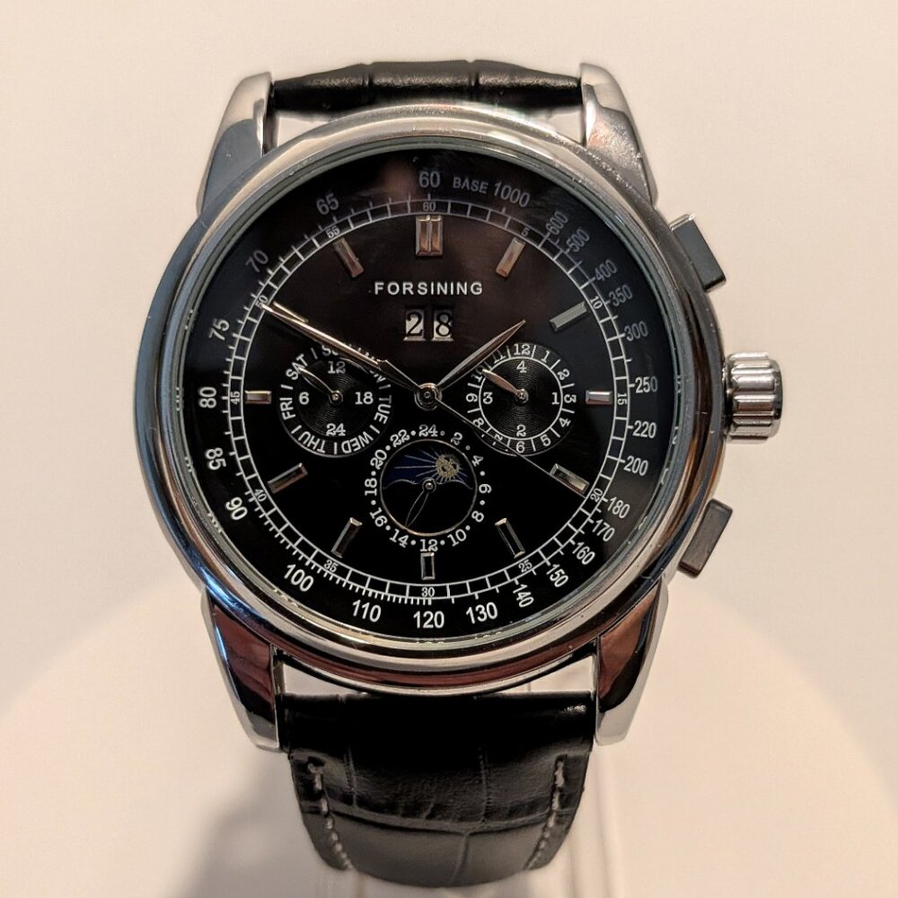 Luxury Moon Phase Watch Automatic Movement Forsining Watch